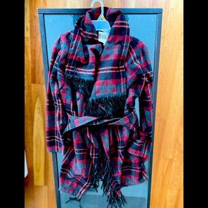 Plaid Jacket with Frills